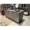 Image 2 : MKE 3 DOOR STAINLESS STEEL 72" COMMERCIAL SANDWICH PREPARATION STATION ( NO RACKS INSIDE, NO