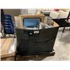 Image 1 : PALLET OF ASSORTED COMMERCIAL STAINLESS STEEL BOXES, BARS, BABY CHANGE TABLES, & TRANSITION STRIPS