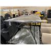 Image 2 : GREY CAST ALUMINUM 66"W X 40"D X 28"H GLASS TOP OUTDOOR PATIO TABLE
