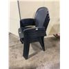 Image 2 : STACK OF 4 NARDI GARDEN FURNITURE CHARCOAL GREY ITALIAN PLASTIC OUTDOOR PATIO ARM CHAIRS