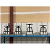 Image 1 : 4 BLACK WOOD TOP METAL FRAMED ADJUSTABLE IKEA STOOLS