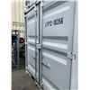 Image 1 : 12' GREY PORTABLE OFFICE CONTAINER W88" X L144" X H99" WITH WINDOW, LOCKING MAN DOOR, WOOD FLOOR,