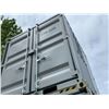 Image 2 : 9' GREY PORTABLE OFFICE CONTAINER W88" X L108" X H99" WITH WINDOW, LOCKING MAN DOOR, WOOD FLOOR,