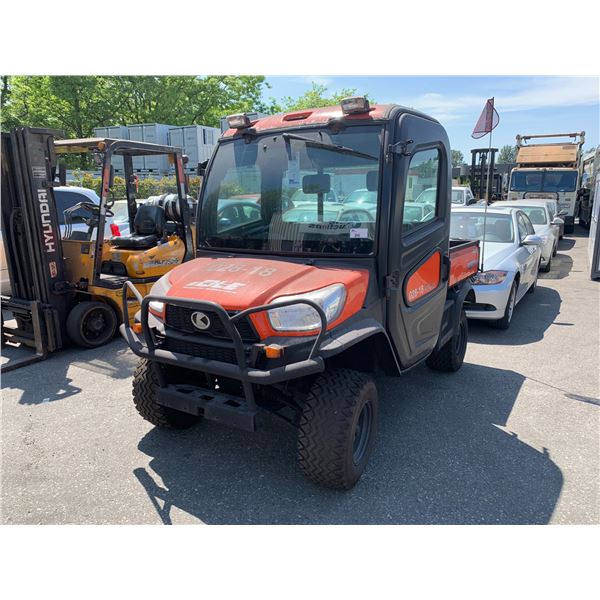 2018 KUBOTA X1100C 2DR RTV, ORANGE, VIN A5KC2GDBPJG041713,