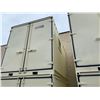 Image 2 : 12FT CREAM OFFICE STORAGE SHIPPING CONTAINER WITH DUAL SWING REAR DOORS WITH CAMS, SIDE MAN DOOR &