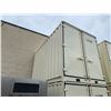 Image 3 : 12FT CREAM OFFICE STORAGE SHIPPING CONTAINER WITH DUAL SWING REAR DOORS WITH CAMS, SIDE MAN DOOR &