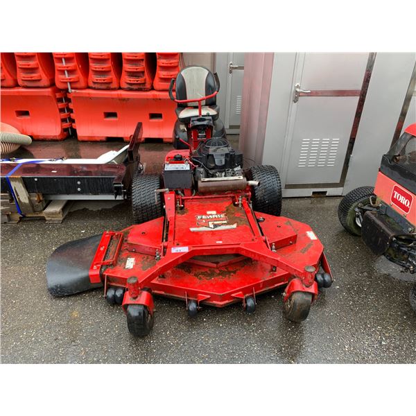 FERRIS RED 60' BED GAS POWERED COMMERCIAL RIDE ON LAWN MOWER *NO KEY* HRS METER READS 928.8, *HOURS