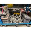 Image 2 : SHELF OF ASSORTED INDUSTRIAL HEAVY DUTY PIPE CLAMPS WITH 2 HARD TRANSPORT CARRY CASES