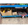 Image 1 : SHELF OF ASSORTED JOBSITE CORDLESS HAND LIGHTS, NAILERS, GAS DETECTOR TOOLS IN HARD CASE, SOCKET