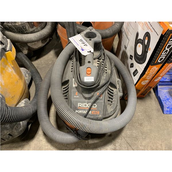 RIDGIT WU40700 4 GALLON 5.0 PEAK HP COMMERCIAL HEAVY DUTY VACUUM WITH HOSE