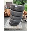 Image 1 : SET OF 5 MICHELIN LTX AT2 LT275/70 R18 125/122S LIGHT TRUCK TIRES ON 8 BOLT STEEL RIMS