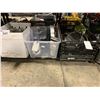 Image 1 : 2 SHELF OF ASSORTED KITCHEN ITEMS, DISHWARE, COFFEE MAKER, BLENDER, FISHING GEARS & MORE