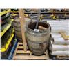 Image 1 : PALLET OF 2 WOOD BARRELS WITH ASSORTED ELECTRONICS/ MOUNTS