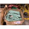 Image 1 : 2 BOXES OF ASSORTED INDUSTRIAL HEAVY DUTY PROTECTION ROPES & ROUND SLINGS