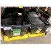 Image 2 : 5 BOXES OF APPROX 23 PCS CASH BOXES, 2 PLASTIC BIN OF STATIONERY ITEMS & BUCKET OF SLEEVE