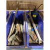 Image 3 : ASSORTED PLASTIC BINS OF HAND TOOLS, CABLE PULLER, HAND WRENCHES, INDUSTRIAL HEAVY DUTY SOCKETS &