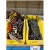 Image 3 : SHELF OF ASSORTED INDUSTRIAL ELECTRIC CABLES/CORDS, CLAMPS, ADAPTERS, VIVAX TRANSMITTER BATTERIES &