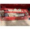 Image 2 : 2- RED METAL TOOLBOX OF ASSORTED PIPE WORKING HAND TOOLS & HARDWARE