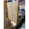 Image 2 : PAIR OF BEIGE WOOD 48"W X 80"H 20"D WALL GONDOLAS WITH DISPLAY PLATFORM