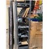 Image 2 : ASSORTED GREY/BLACK STORAGE RACK SHELVING PARTS WITH UPRIGHTS, BEAM, SHELF & ASSORTED BED ROOM