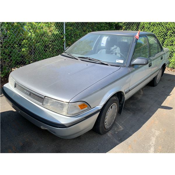 1988 TOYOTA COROLLA LE, 4DR SEDAN, GREY, VIN JT2AE93E8J3036920,