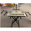 Image 1 : Yamaha - Portable Electronic Piano with Piano Stand, Folding Music Sheet Stand