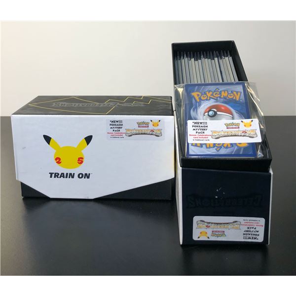 Group of 2 Pokémon Celebrations Train On Mystery/Re-Pack boxes w/ approx. 36 packs in each box, 10 c