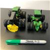 Image 1 : Set of 2 John Deere scaled models - includes heavy metal die-cast 848H Skidder & plastic farming equ