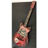 Image 1 : Custom-designed "Born To Ride" electric guitar wooden prop