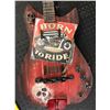 Image 2 : Custom-designed "Born To Ride" electric guitar wooden prop