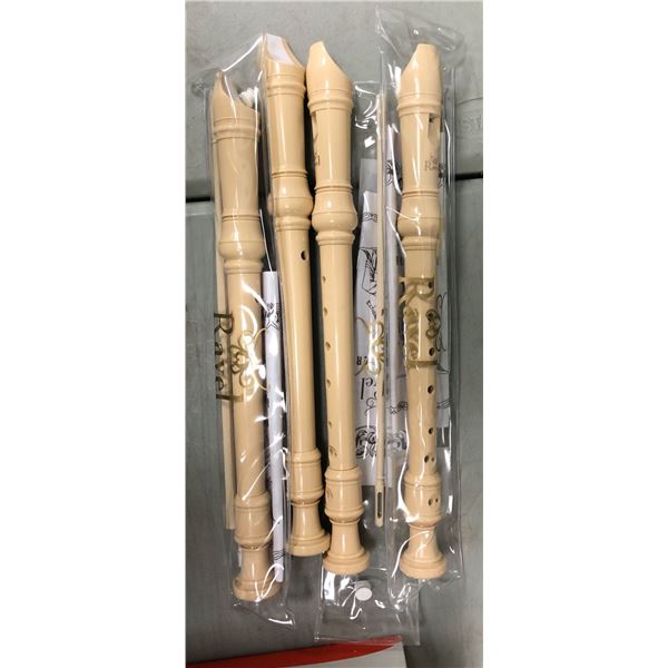 Group of 4 Ravel Recorder flutes