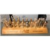 Image 1 : Group of assorted glass & metal guitar slides w/ holder