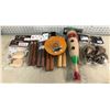 Image 1 : Group of assorted wooden instruments - includes wood claves/ castanets/ shakers/ guiros & coconut ka