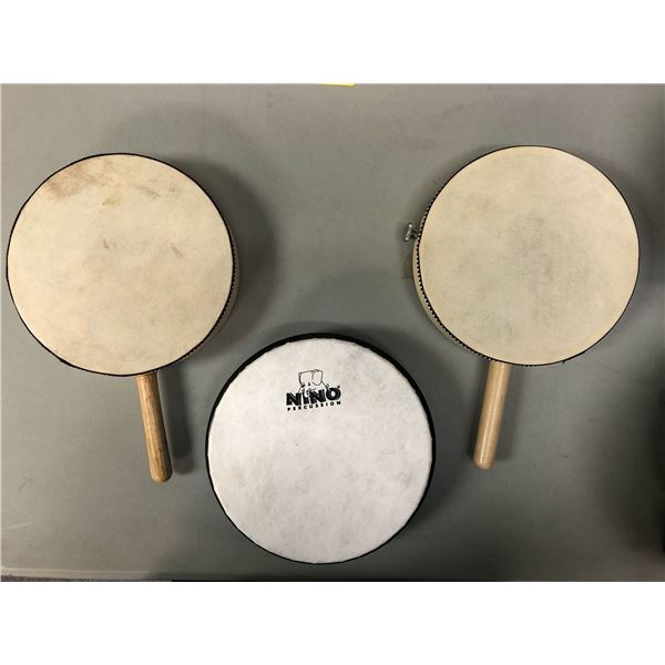 Group of 3 assorted hand drums