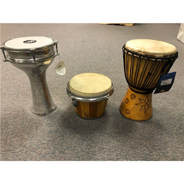 Group of 3 assorted drums