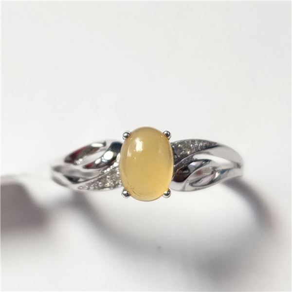 $1305 10K Opal(0.8ct) Diamond(0.02ct) Ring