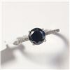 Image 2 : $1820 10K Black Diamond(1ct) Diamond(0.08ct) Ring