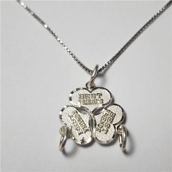 $60 Silver 3 Seperable "Friend" 22" Necklace