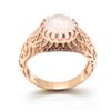 Image 1 : RoseGold Plated Sil Rose Quartz(4.3ct) Ring