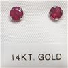 Image 1 : $360 14K Ruby(0.85ct) Earrings