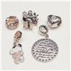 Image 1 : $240 Silver Pack Of 5 Pandora Style Beads