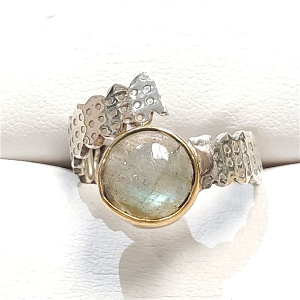 $160 Silver Labradorite Ring