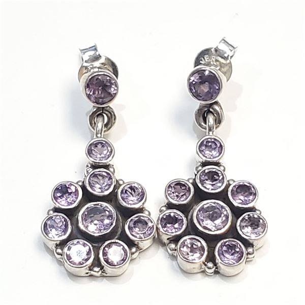 $200 Silver Amethyst Earrings