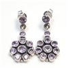 Image 1 : $200 Silver Amethyst Earrings