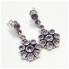 Image 2 : $200 Silver Amethyst Earrings