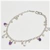 Image 2 : $240 Silver Amethyst Freshwater Pearl Bracelet