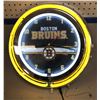 Image 1 : NHL Boston Bruins light-up neon wall clock - tested working