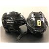 Image 2 : Group of 2 black Bauer adjustable hockey helmets - includes IMS 5.0 L