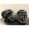 Image 1 : Group of 2 black Bauer adjustable hockey helmets w/ cage - includes IMS 5.0 M