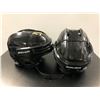 Image 1 : Group of 2 black Bauer adjustable hockey helmets - includes IMS 5.0 M